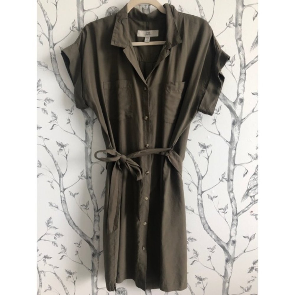 THREAD & SUPPLY Olive Shirt Dress - Size MEDIUM - Picture 1 of 5